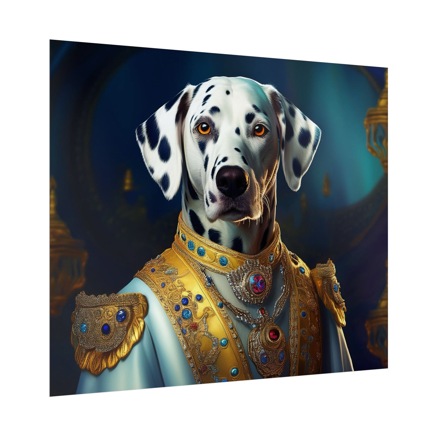 Dalmation Dog Renaissance Pet Portrait Wall Print | Art Print | Wall Art | Dog Art