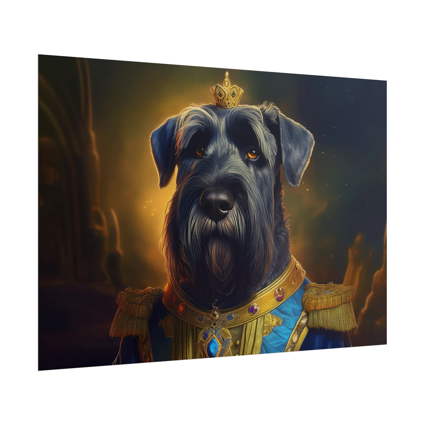 Giant Schnauzer Pet Renaissance Portrait Print, Dog Lover Wall Print | Wall Art | Wall Print