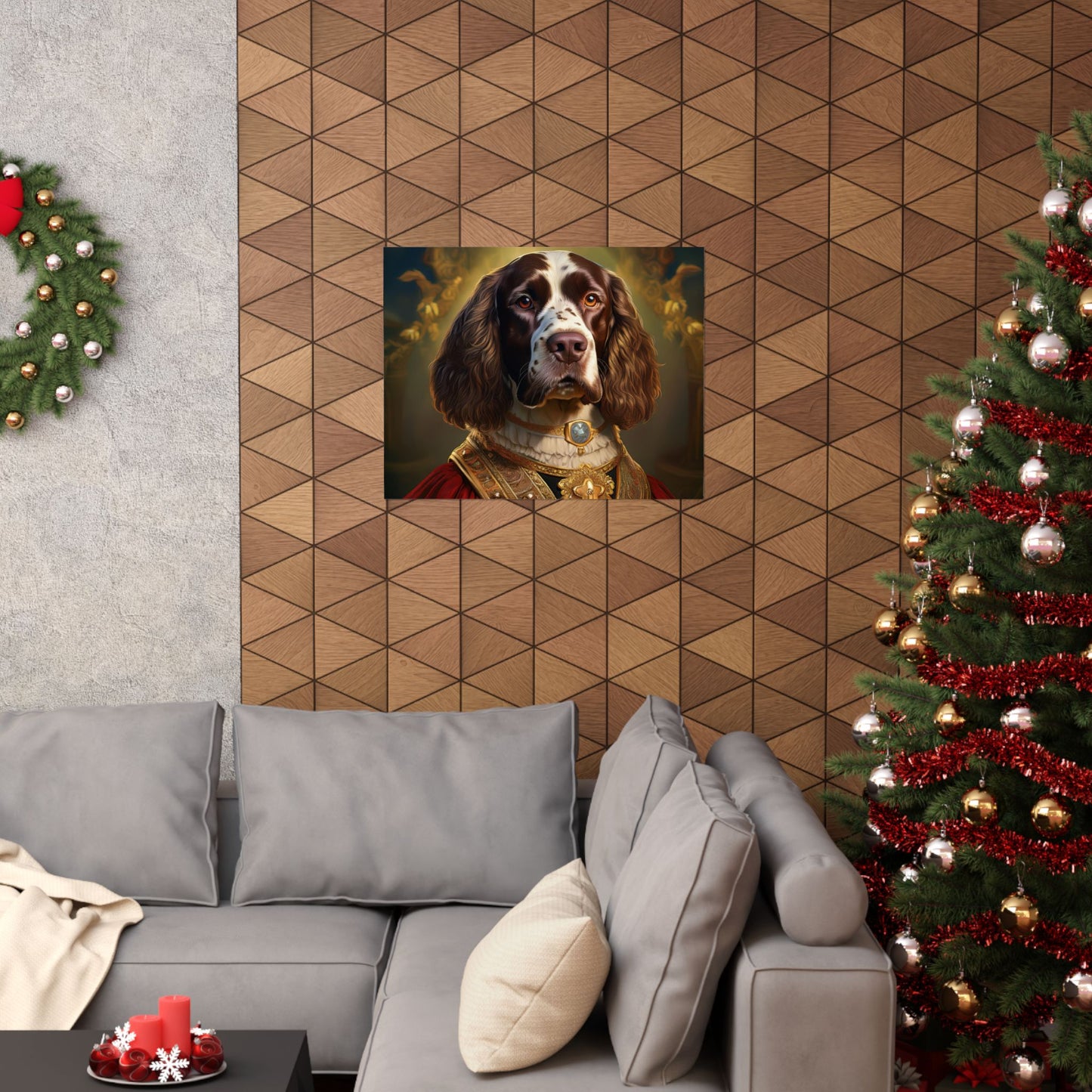 English Springer Spaniel Renaissance Dog Portrait Print, Wall Decor Gift, Dog Wall, wall prints, art prints