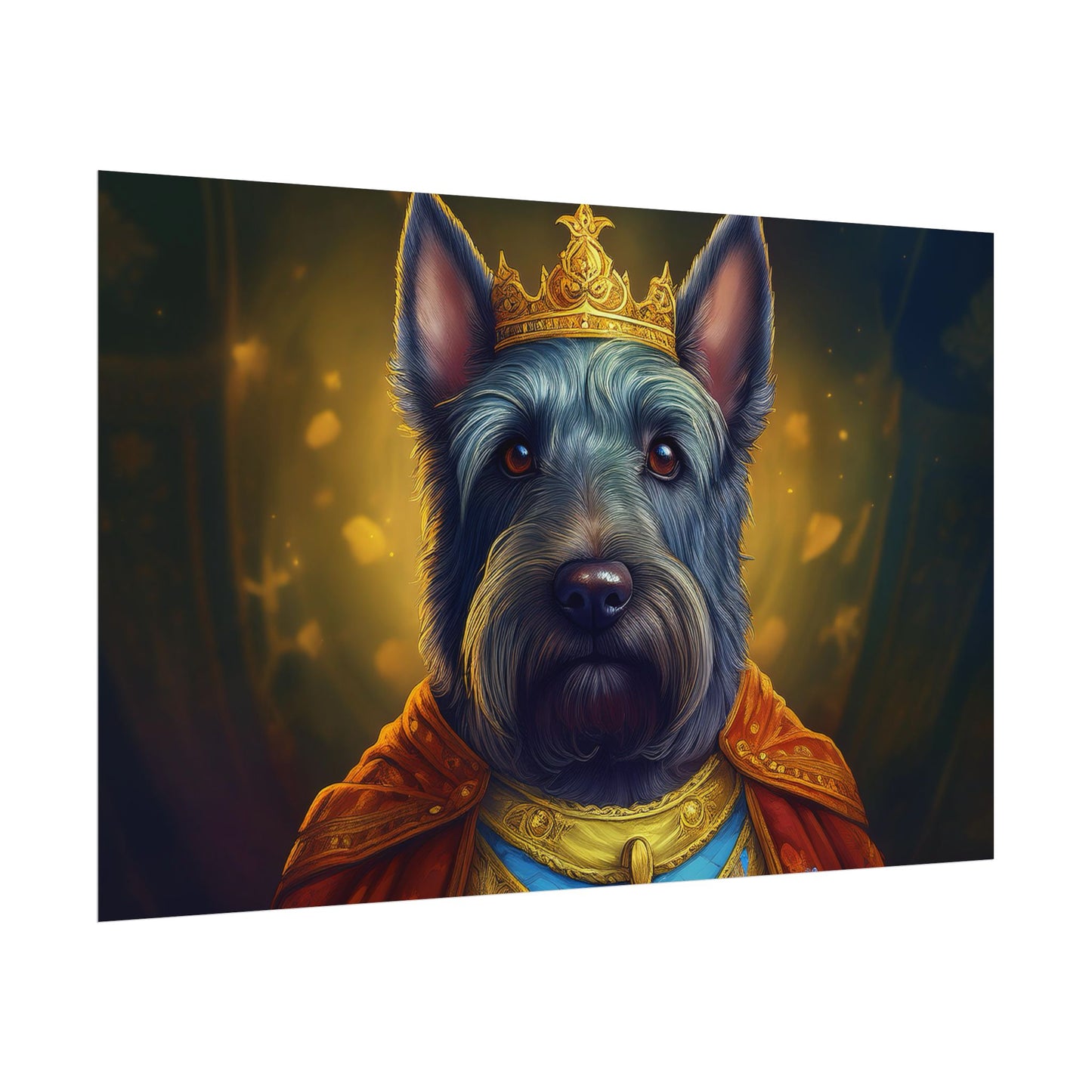 Scottish Terrier Renaissance Pet Portrait Print, Dog Lover Wall Art, Animal Artwork, wall prints, wall art, Dog Memorial Gift