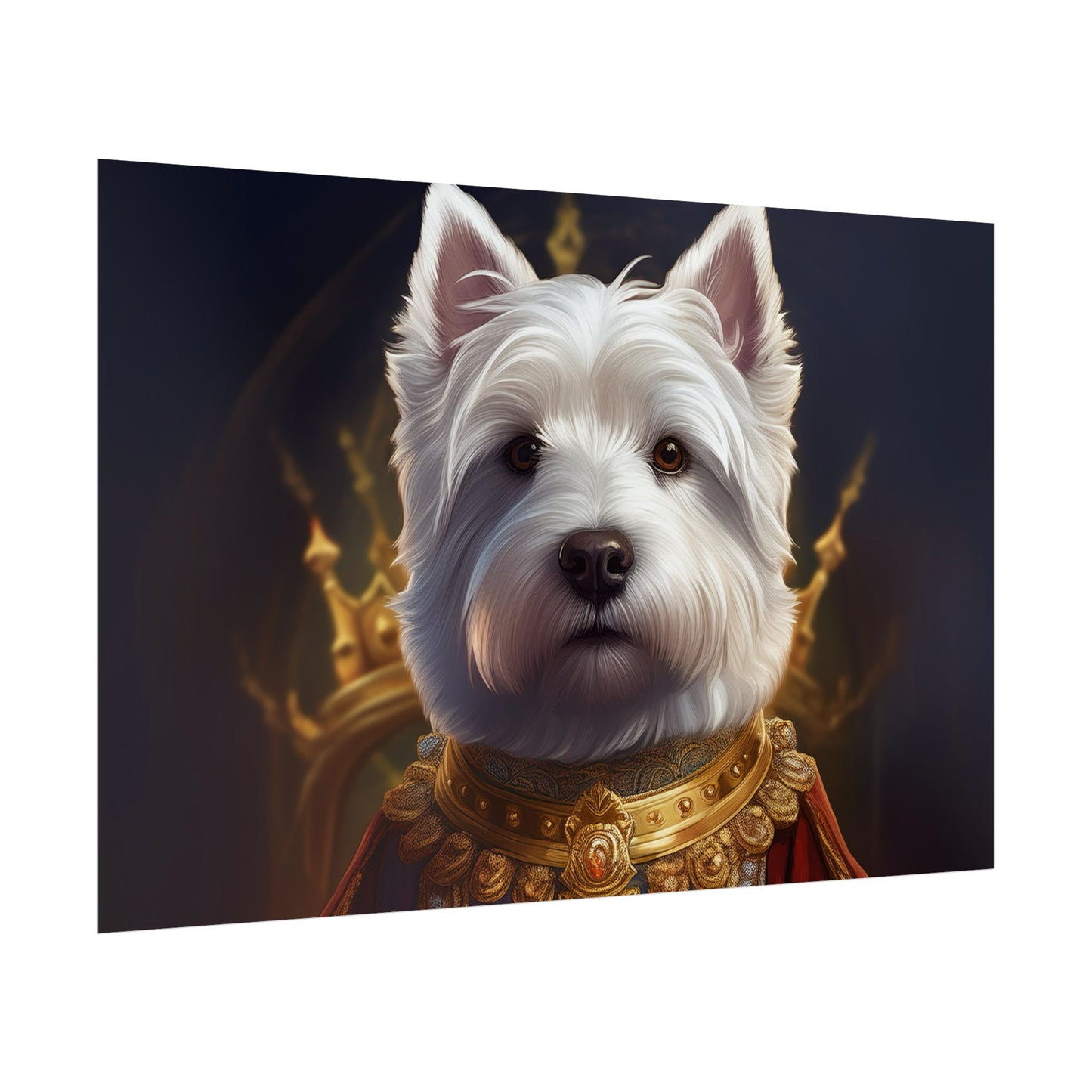 West Highland White Terrier Dog Renaissance Pet Portrait Print, West Highland White Terrier Art Print, Dog Wall Art, Wall Print, Wall Art