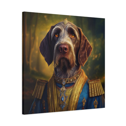 German Wirehaired Pointer Dog Pet Portrait Renaissance - Canvas, wall art, wall print, dog portrait, dog art