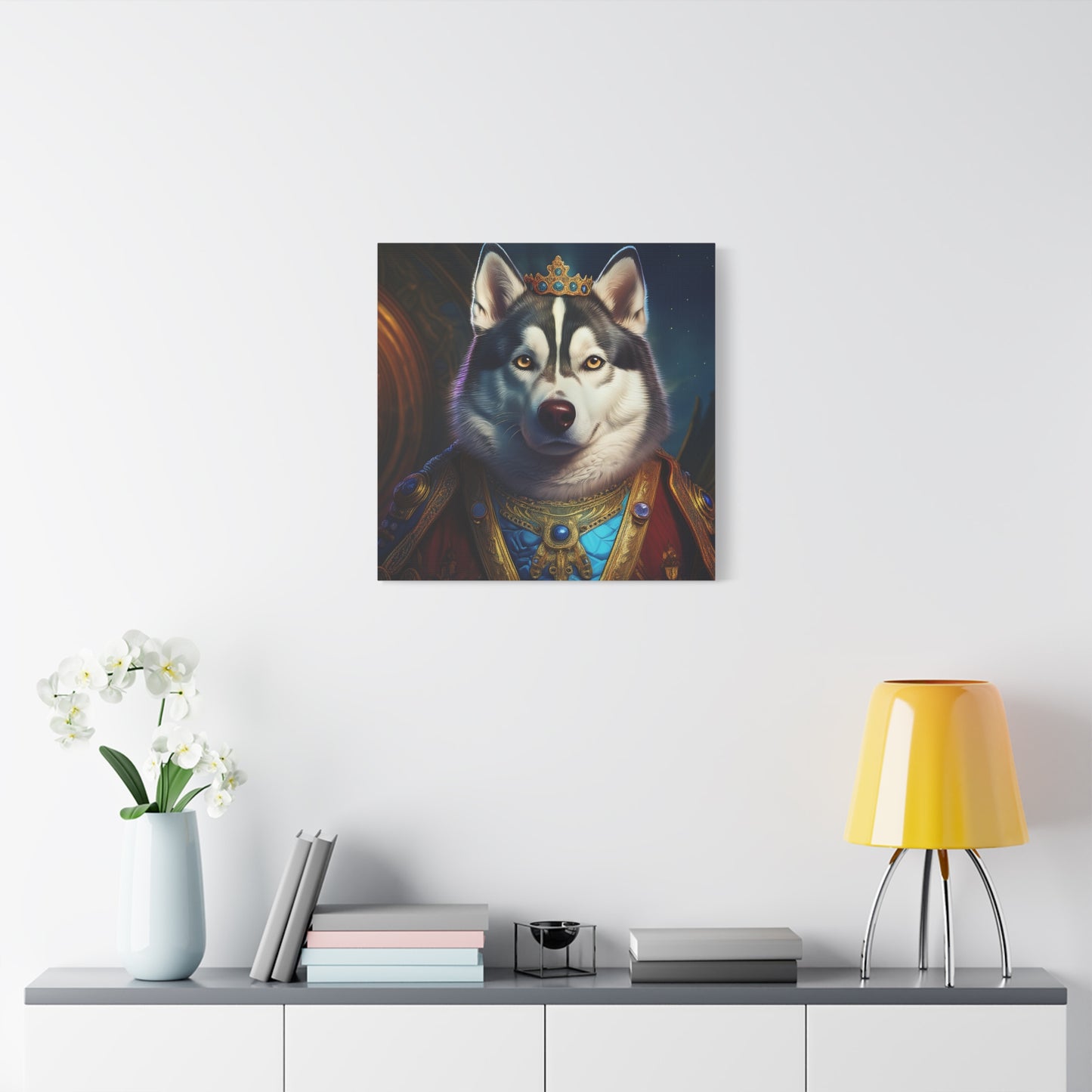 Siberian Husky Renaissance Pet Portrait on Canvas, wall art, wall print, dog portrait, dog art
