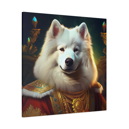 Samoyed Renaissance Pet Portrait on Canvas, wall art, wall print, dog portrait, dog art