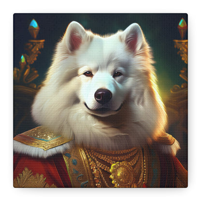 Samoyed Renaissance Pet Portrait on Canvas, wall art, wall print, dog portrait, dog art
