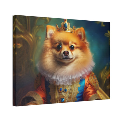 Pomeranian Renaissance Pet Portrait Canvas Print