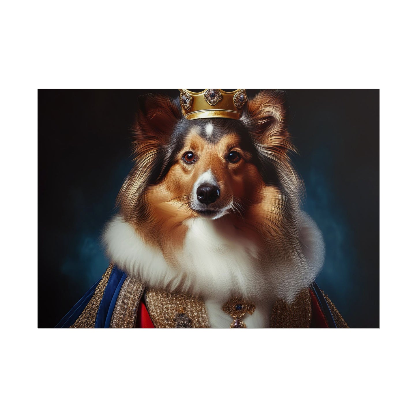 Shetland Sheepdog Renaissance Dog Portrait Art Print, Wall Decor Gift, Animal Lover Home Decor, Dog Wall Art