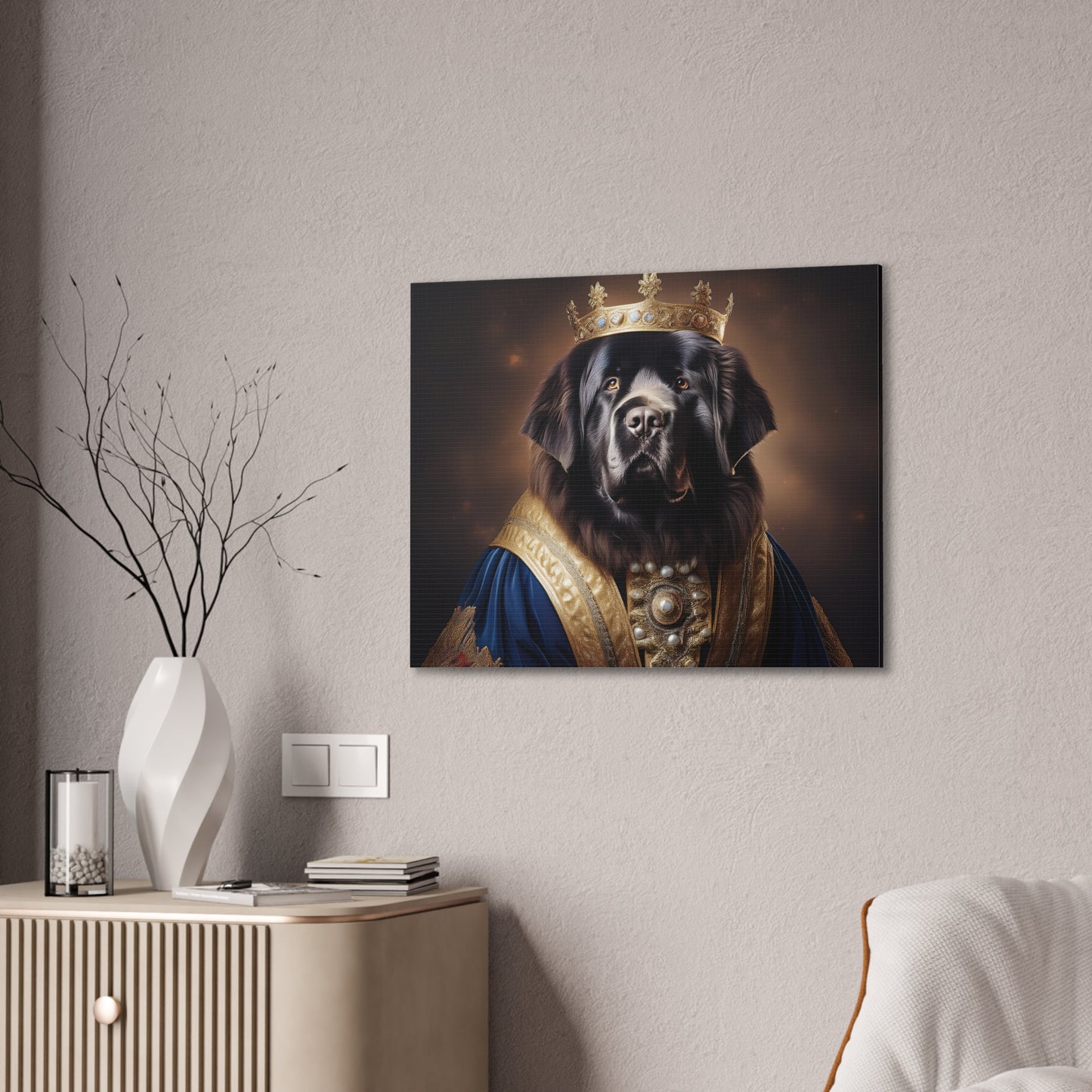 Newfoundland Renaissance Pet Portrait on Canvas | wall art | wall print