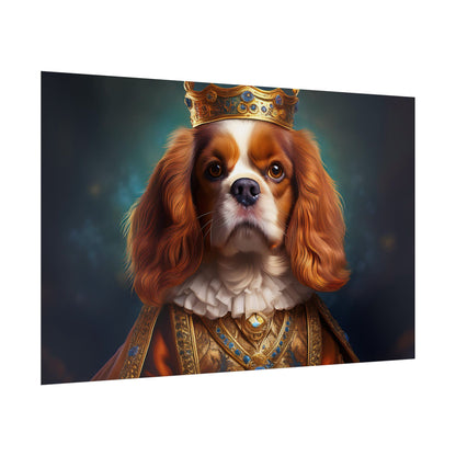 Cavalier King Charles Spaniel Art Pet Portrait Print, Renaissance, Wall Print, Wall Art