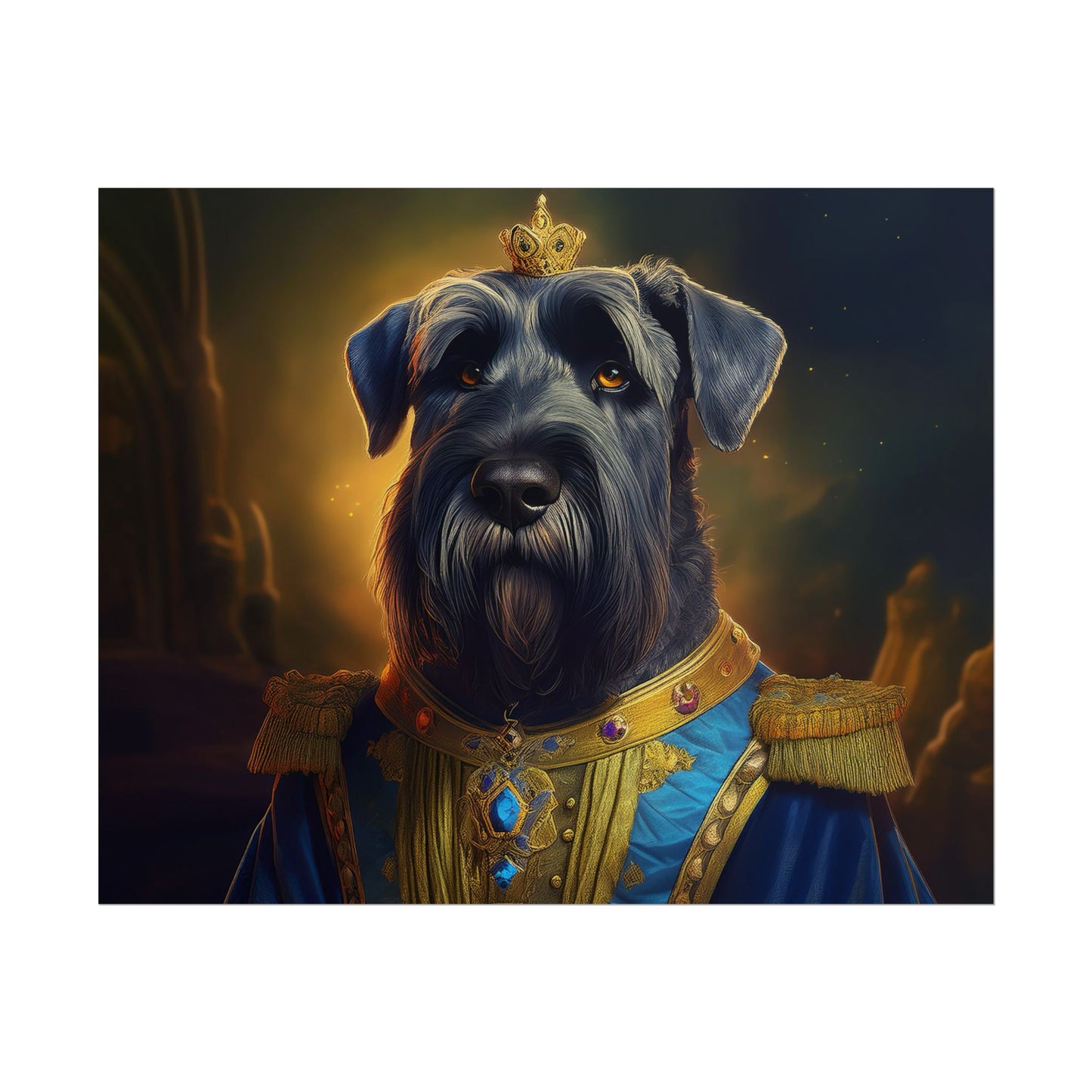 Giant Schnauzer Pet Renaissance Portrait Print, Dog Lover Wall Print | Wall Art | Wall Print