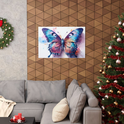 Teal, Blue & Purple Butterfly Alcohol Ink Wall Art |  Butterfly wall art | Wall Art | Wall Print