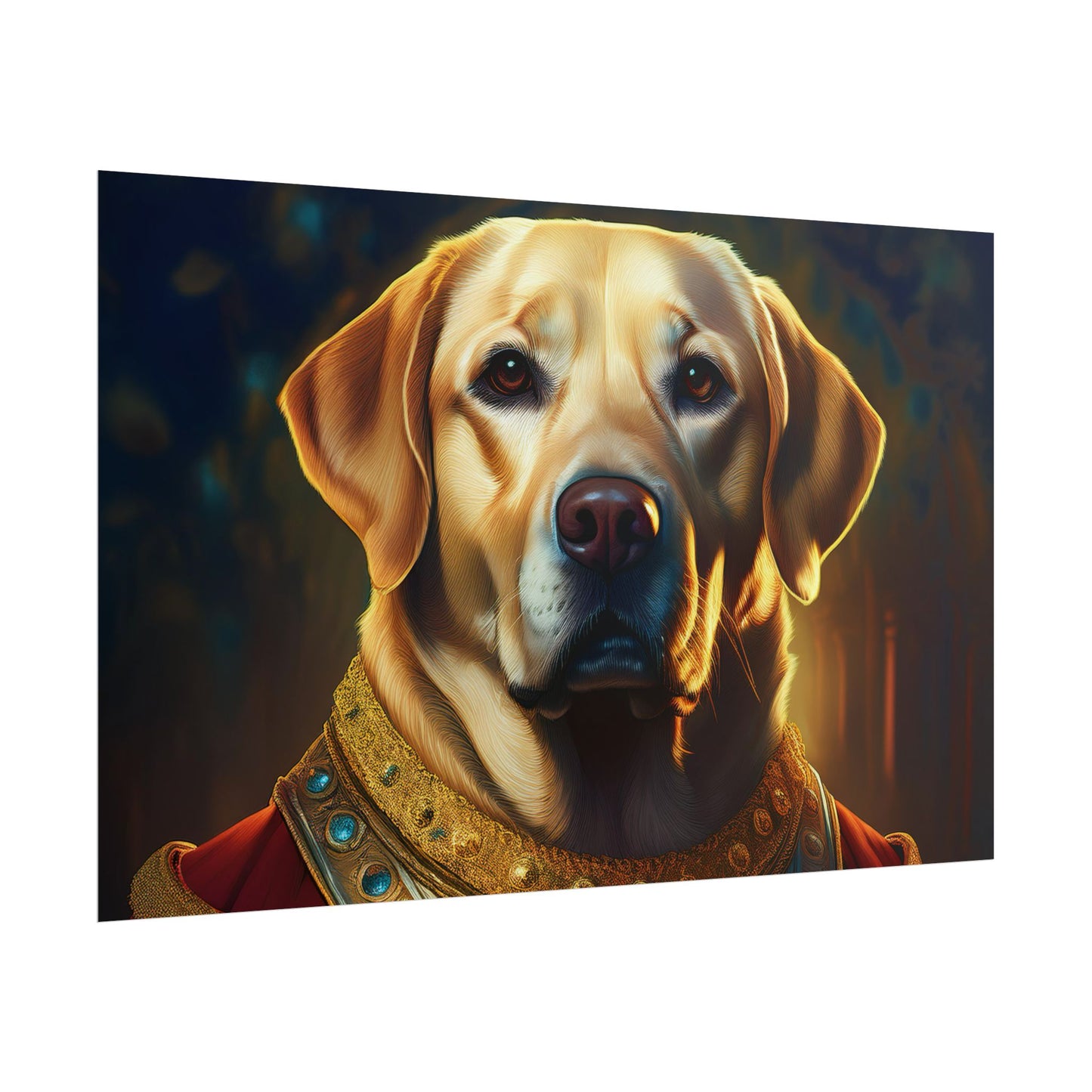 Labrador Retriever Renaissance Pet Portrait Art Print, Wall Decor Gift, Animal Lover Home Decor, Dog Wall Art