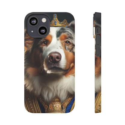 Australian Shepherd Renaissance Dog Portrait Slim Phone Case