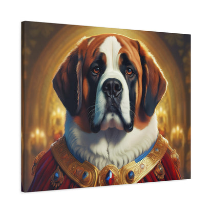 St Bernard Renaissance Portrait - Premium Canvas Wall Art, Dog Portrait, Unique Wall Print
