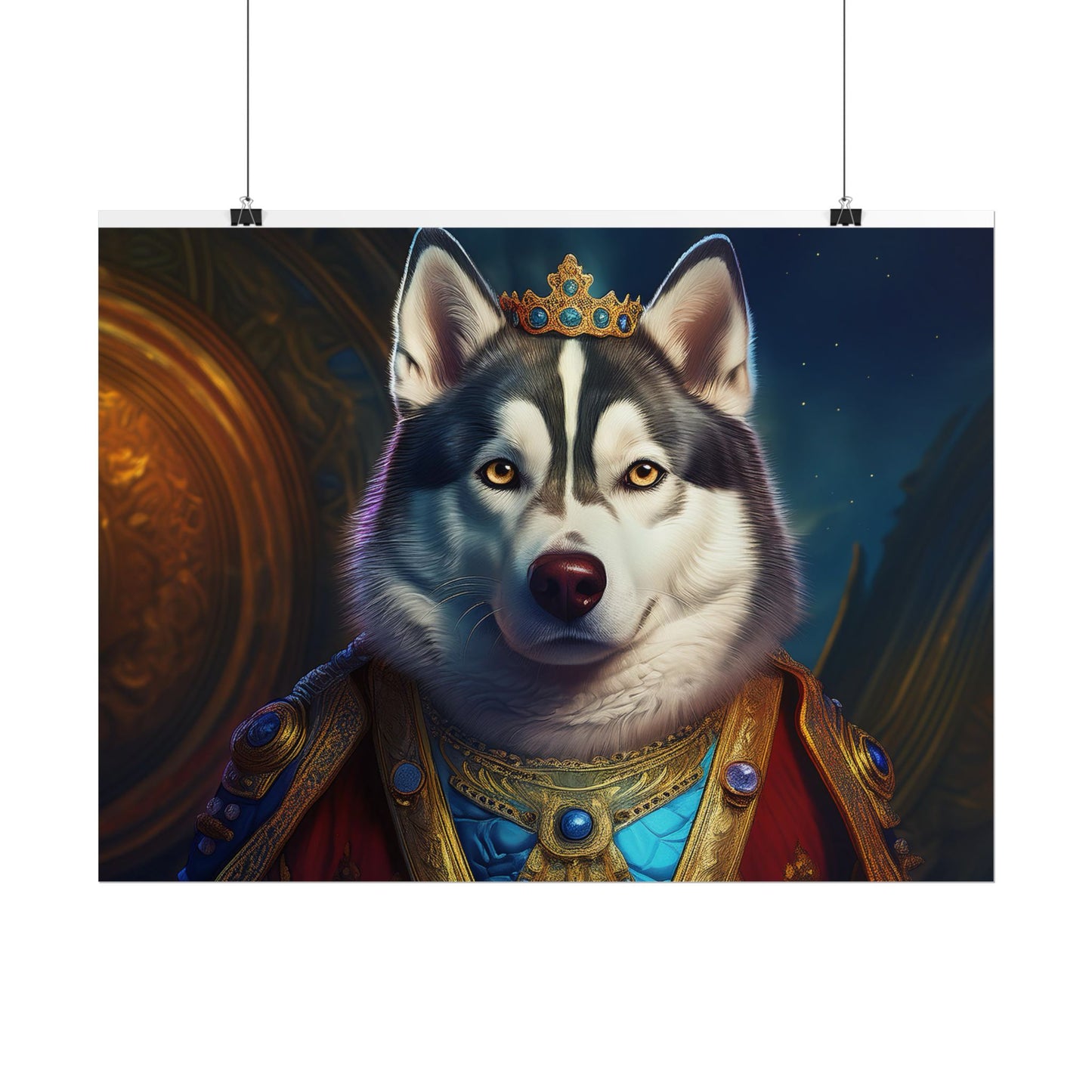 Siberian Husky Renaissance Pet Portrait Print, Siberian Husky Art Print, Wall Decor, Art Gift, dog wall art, wall art, wall print