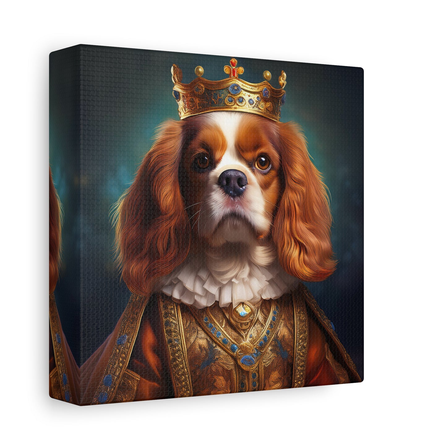 Cavalier King Charles Spaniel Renaissance Pet Portrait on Canvas | Wall art | wall print