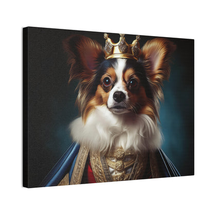 Papillon Pet Portrait Renaissance on Canvas, wall art, wall print, dog portrait, dog art