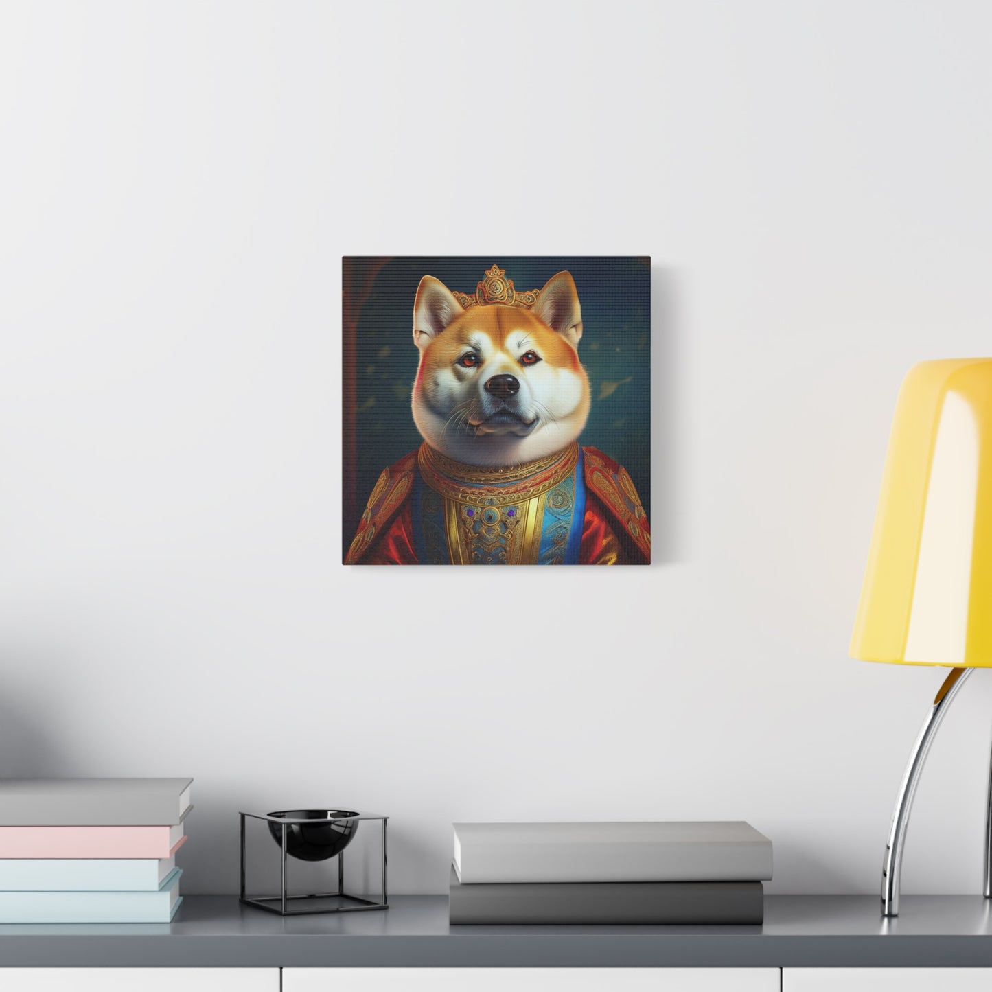 Shiba Renaissance Pet Portrait on Canvas, wall art, wall print, dog portrait, dog art