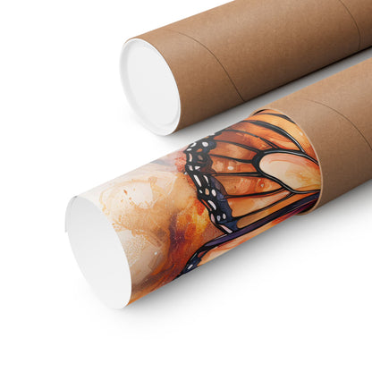 Orange Butterfly Alcohol Ink Wall Art | Butterfly wall art | Wall Art | Wall Print