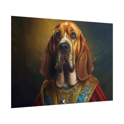 Bloodhound Renaissance Dog Portrait Art Print, Wall Decor Gift, Animal Lover Home Decor, Dog Wall Art