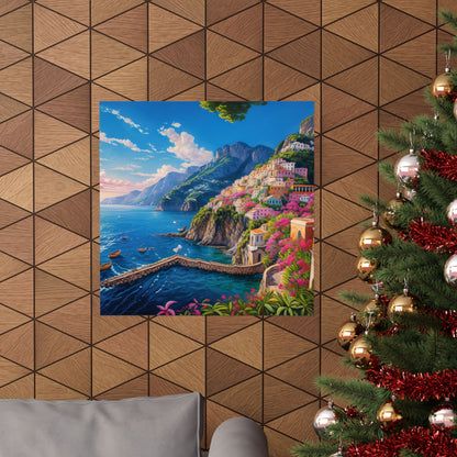 Amalfi Coast Italy Coastal Print | Style 4 | Wall Art | Wall Print
