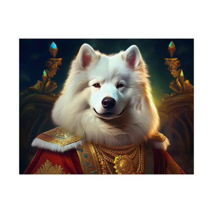 Samoyed Renaissance Pet Portrait Print, Dog Lover Wall Art, wall art, wall print