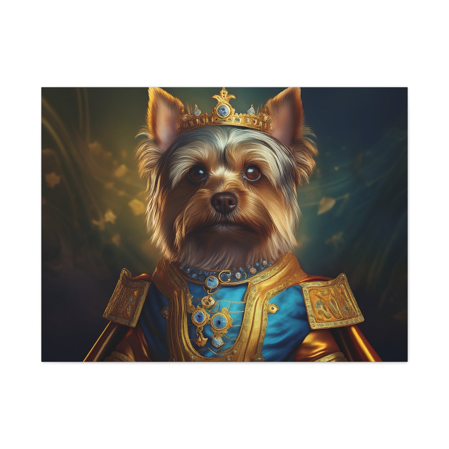 Yorkshire Terrier Renaissance Pet Portrait on Canvas | Wall Art | Wall Print | Dog Art