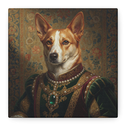 Norweigan Lundehunde Renaissance Pet Portrait Canvas Print, Dog Art Decor, Pet Lover Gift, Unique Wall Art, Animal Portrait