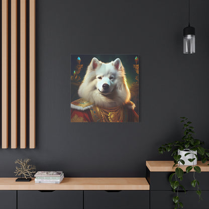 Samoyed Renaissance Pet Portrait on Canvas, wall art, wall print, dog portrait, dog art