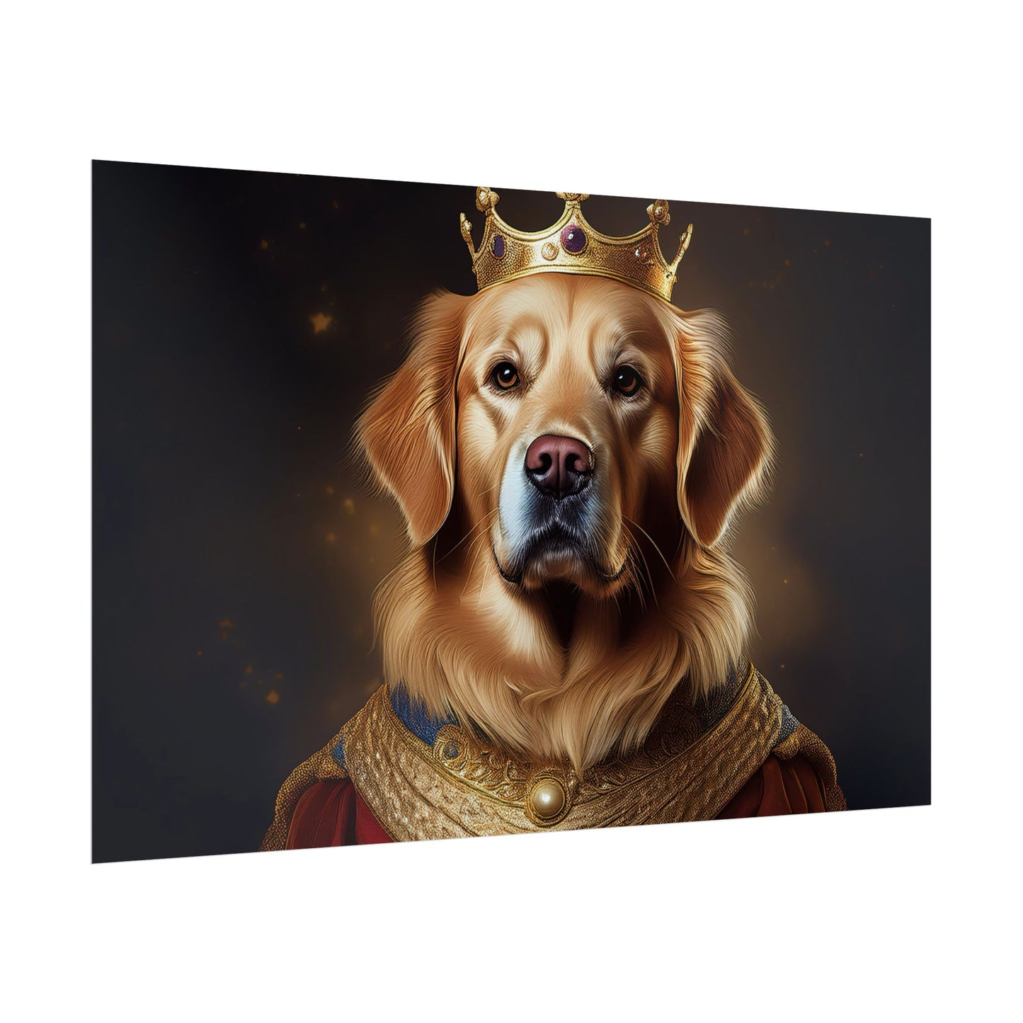 Golden Retriever Renaissance Dog Portrait  Art Print, Wall Decor Gift, Animal Lover Home Decor, Dog Wall Art