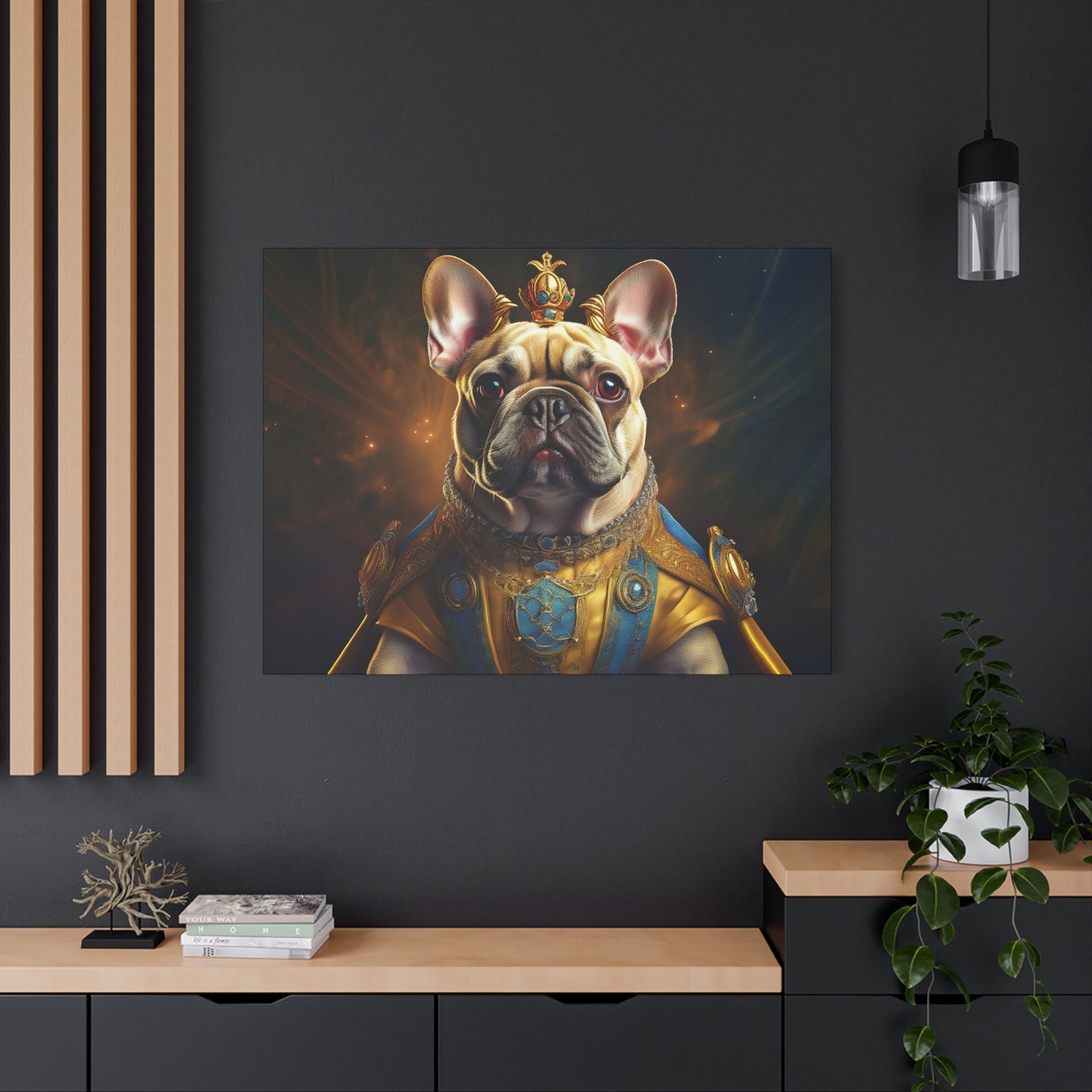 French Bulldog Renaissance Pet Portrait on Canvas | Wall Print | Wall Art | Dog Art