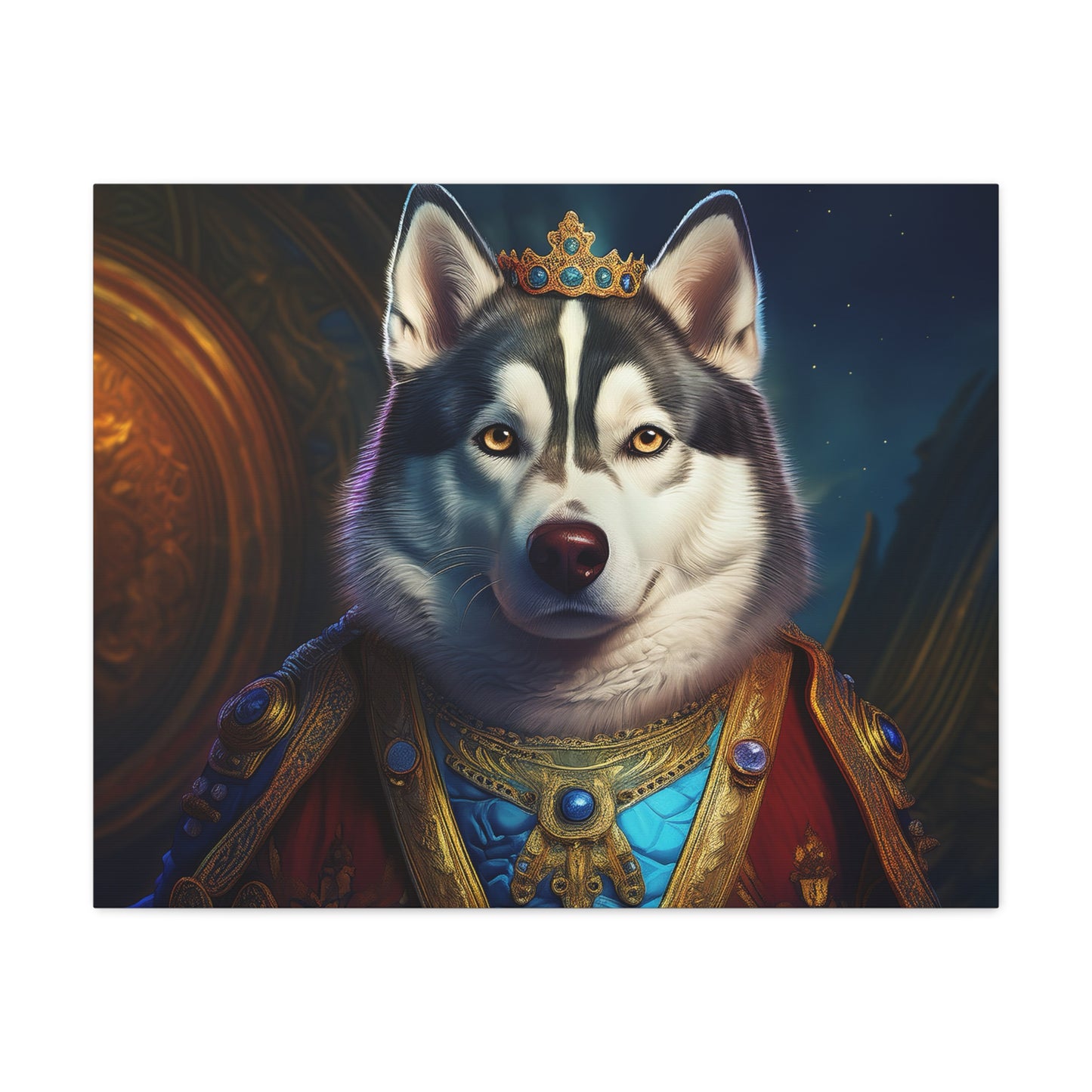 Siberian Husky Renaissance Pet Portrait on Canvas, wall art, wall print, dog portrait, dog art