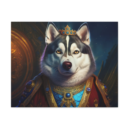 Siberian Husky Renaissance Pet Portrait on Canvas, wall art, wall print, dog portrait, dog art