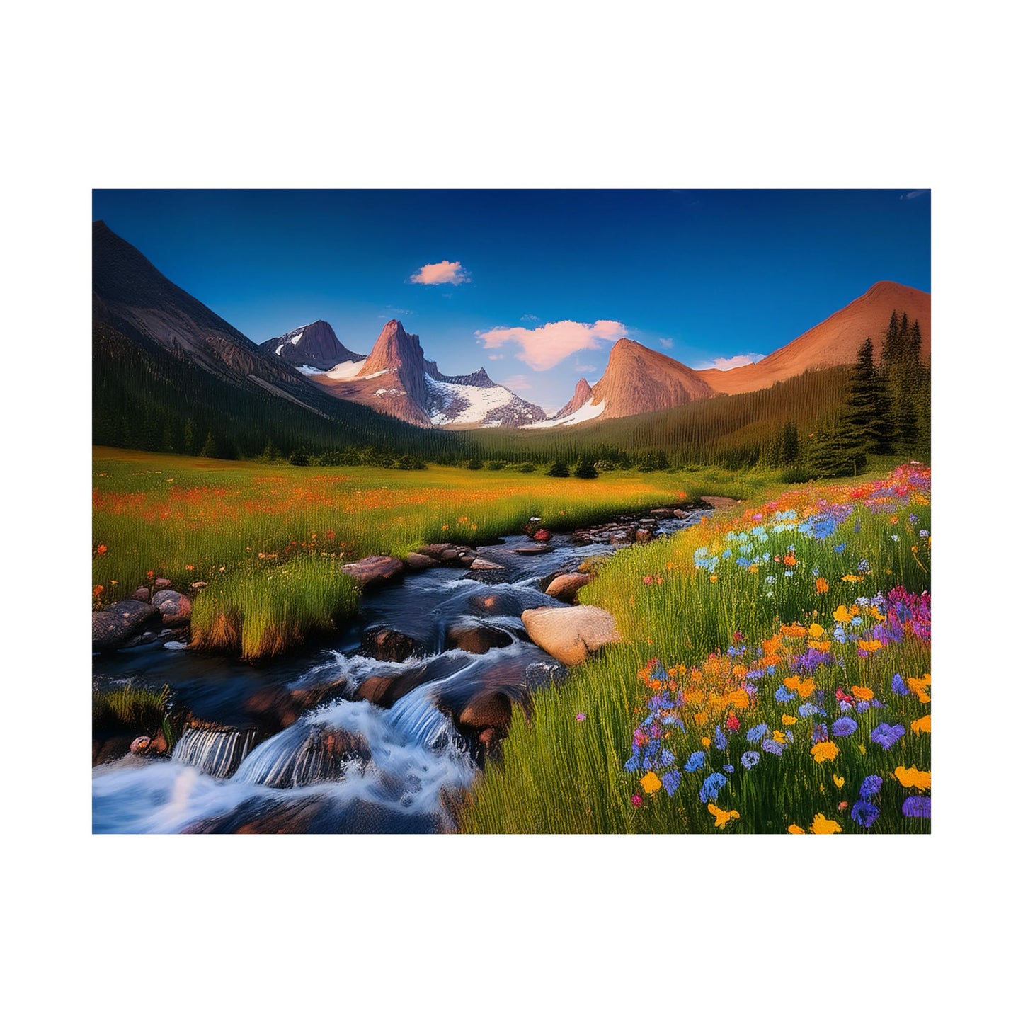 Rocky Mountains Mountain Flora  Art Print | Wall Art | Wall Print | Mountains Wall Art