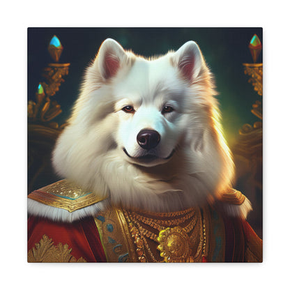 Samoyed Renaissance Pet Portrait on Canvas, wall art, wall print, dog portrait, dog art