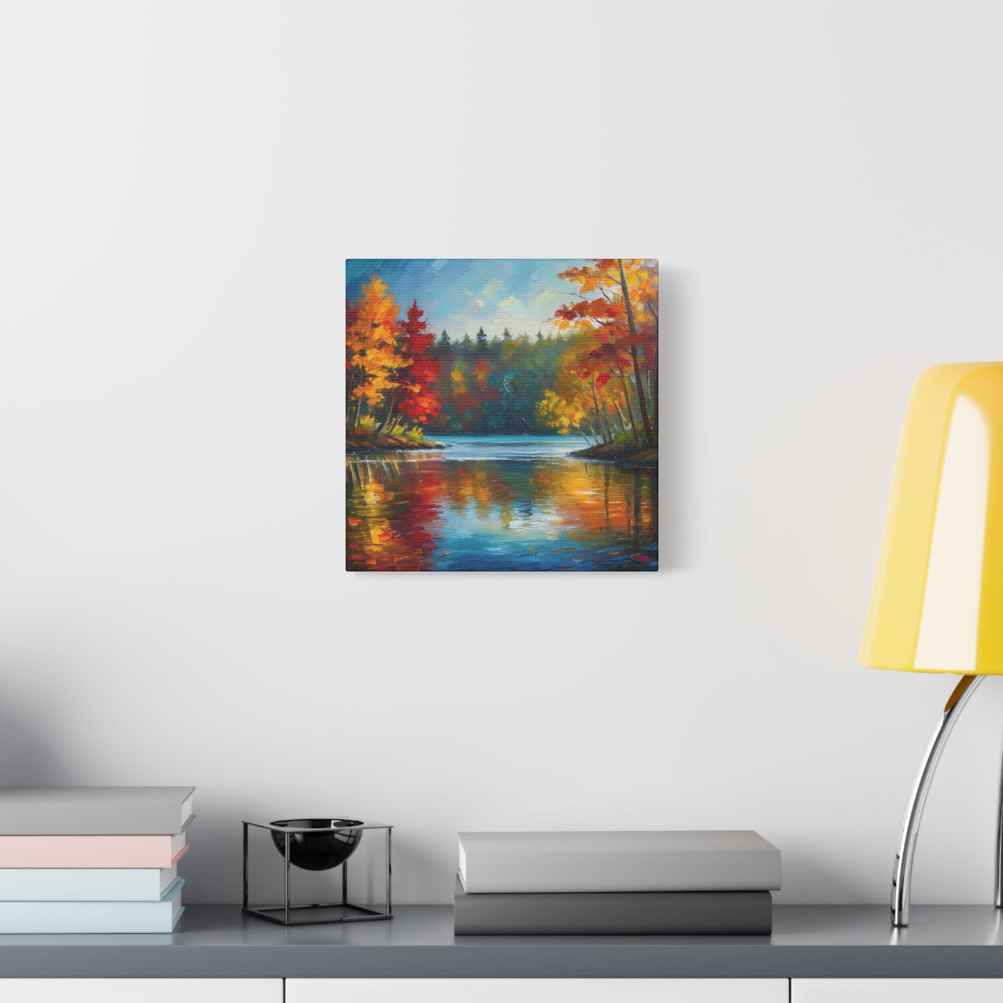 Fall Leaves on the Lake on Canvas | wall art |  wall print