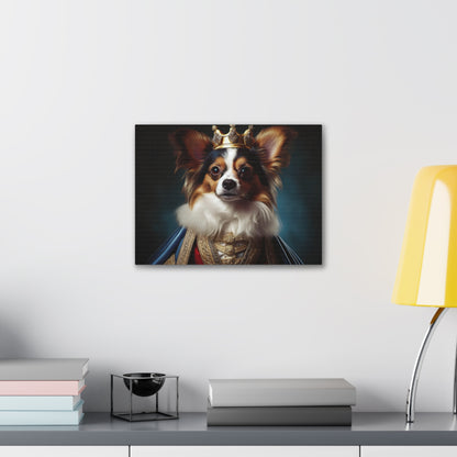 Papillon Pet Portrait Renaissance on Canvas, wall art, wall print, dog portrait, dog art