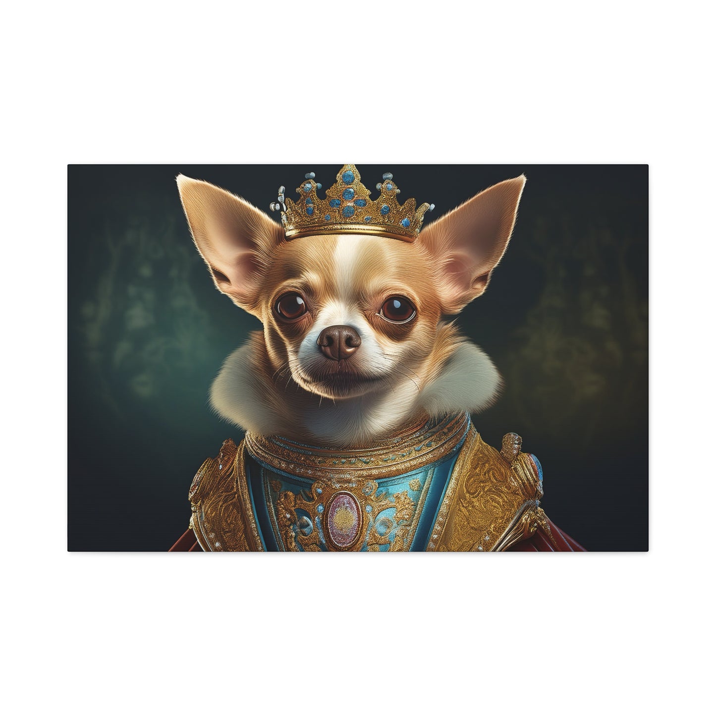 Chihuahua Renaissance Pet Portrait on Canvas | Wall art | Wall print | Dog art