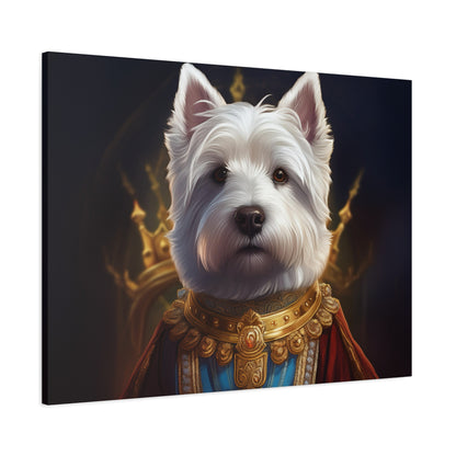 West Highland White Terrier Pet Portrait Renaissance - Canvas, wall art, wall print, dog portrait, dog art