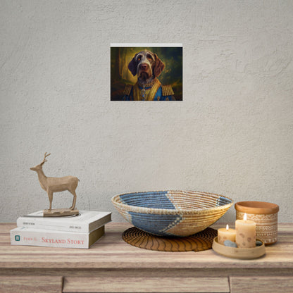 German Wirehaired Pointer Renaissance Pet Portrait Print, Pointer, Dog Lover Wall Art,  Dog Memorial Gift, wall art, wall print, dog print