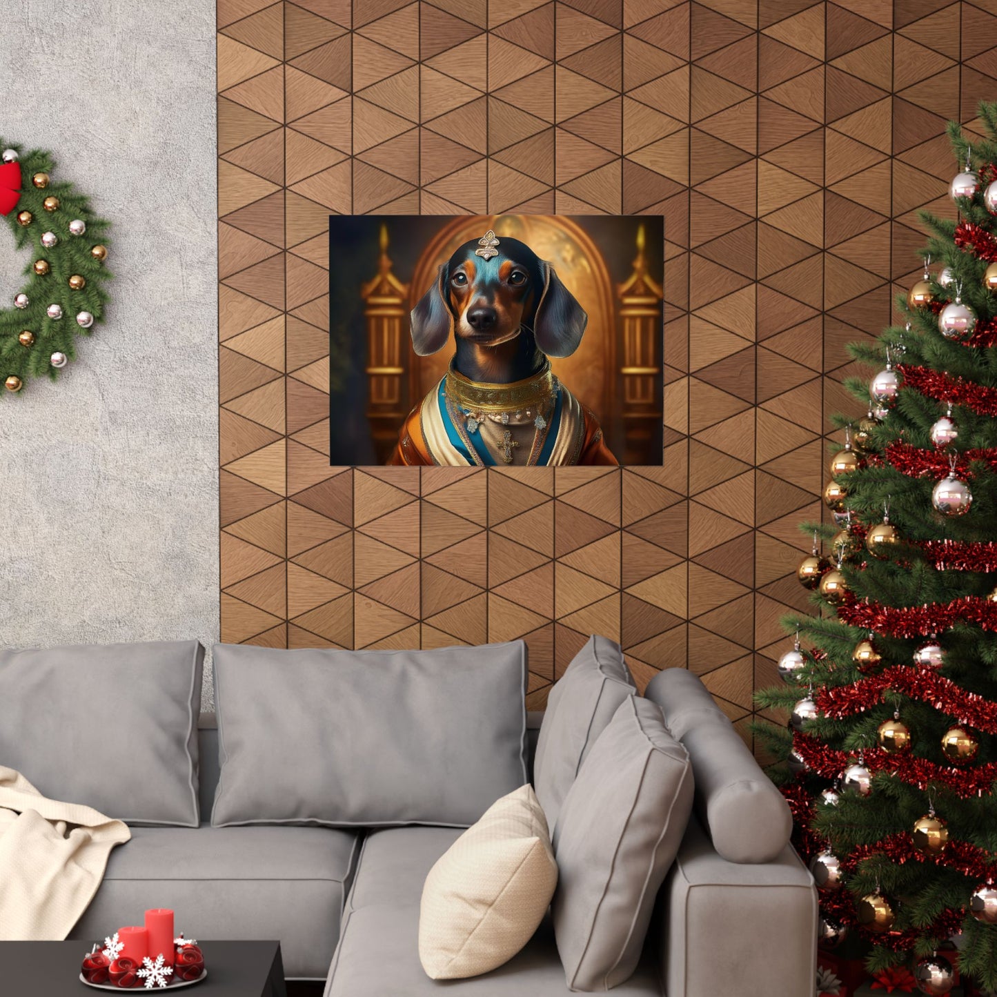 Dachshund Dog Renaissance Pet Portrait Print | Wall Art | Wall Print | Dog Art