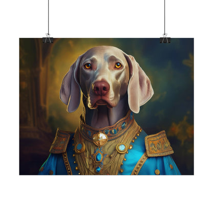 Weimaraner Renaissance Pet Portrait Print, wall print, wall art, Animal Lover Home Decor, Dog Wall Art