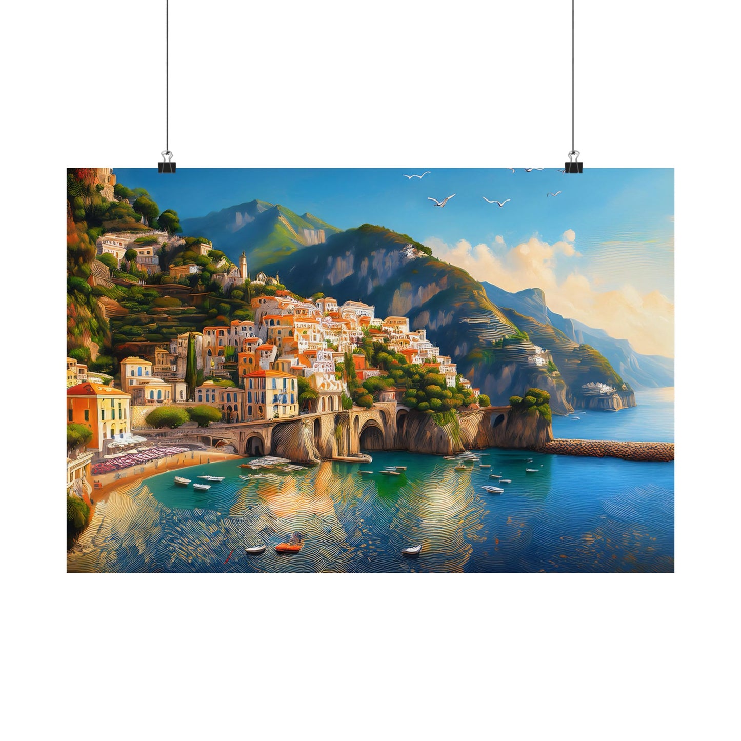 Amalfi Coast Italy Coastal Print | Style 1 | Wall Art | Wall Print