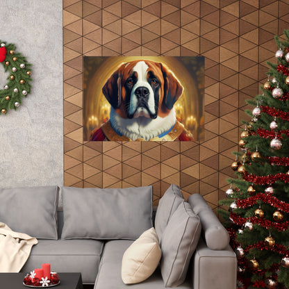 St Bernard Renaissance Pet Portrait Print | Unique Dog Art | Wall Art | Wall Print