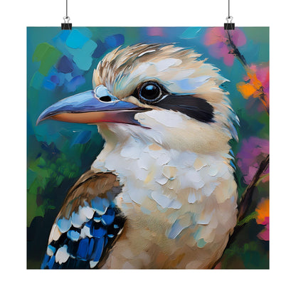 Kookaburra Australian Bird Oil Painting Print | Wall Art | Wall Print | Bird Art