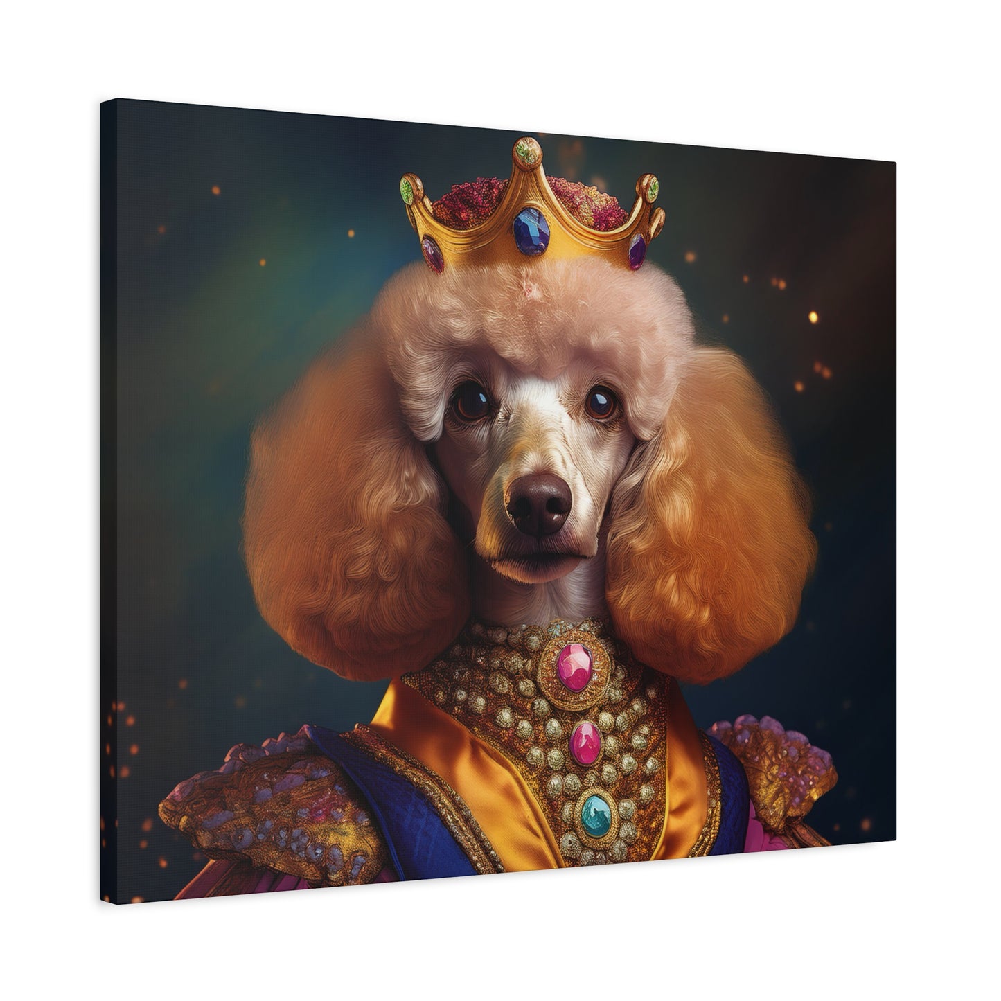 Poodle Pet Dog Renaissance Portrait on Canvas | Wall art | wall print