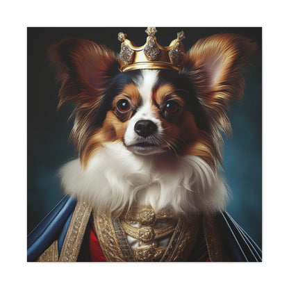 Papillon Pet Portrait Renaissance on Canvas, wall art, wall print, dog portrait, dog art
