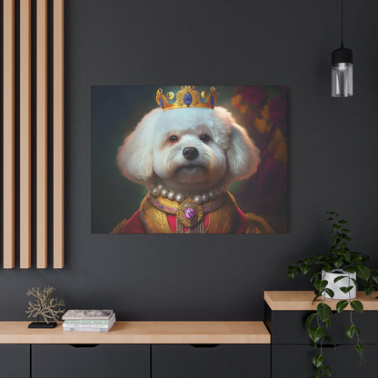 Bichon Frise Renaissance Pet Portrait on Canvas | Wall art | wall print | Dog Art