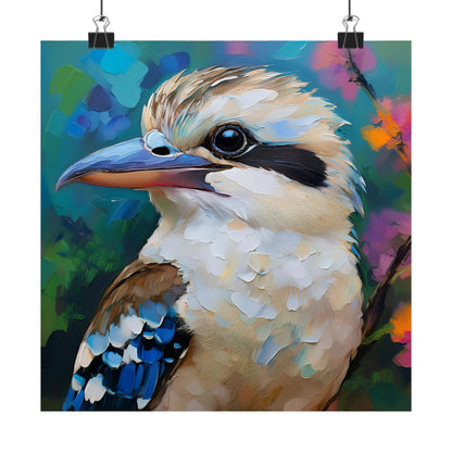 Kookaburra Australian Bird Oil Painting Print | Wall Art | Wall Print | Bird Art