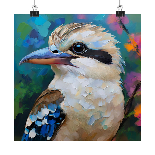 Kookaburra Australian Bird Oil Painting Print | Wall Art | Wall Print | Bird Art